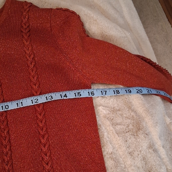 Joseph A. Women's Red Sparkle Cardigan Twin Set - Picture 10 of 12